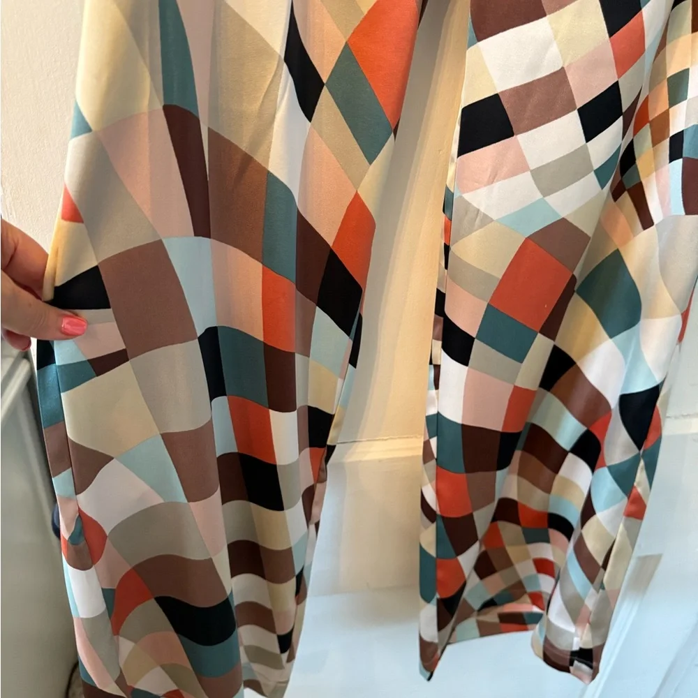 Multicolor Geometric Women's Pants - Picture 4 of 5